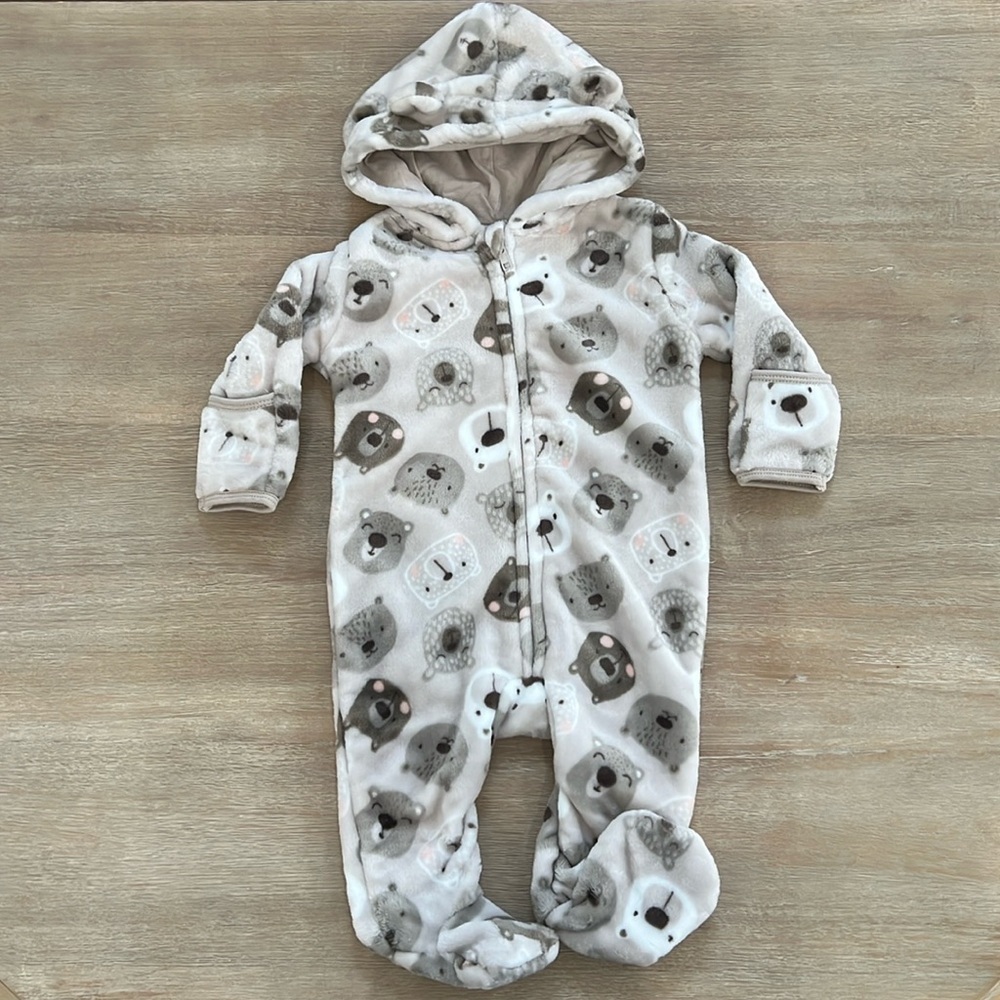 Baby Mack Animal Faces Fuzzy Pram Bunting 6-9 months Baby Girl